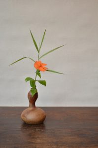 備前火襷瓢花入　Takahiro Hosokawa　－岩菲－