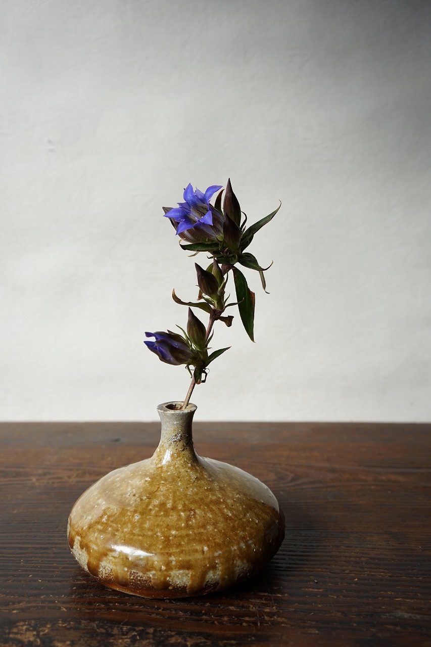 備前細口花入　Takahiro Hosokawa　－竜胆－