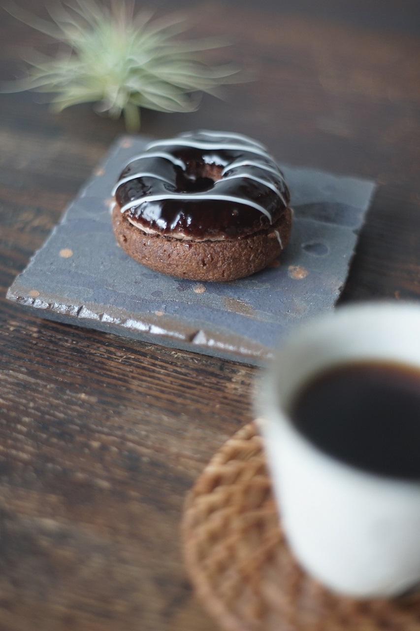 青備前流雫角皿　Takuma Watanabe　ーミスド　ショコラサンバー