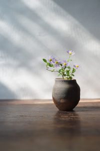 備前小壺　Yoshiteru Takariki　ー嫁菜ー