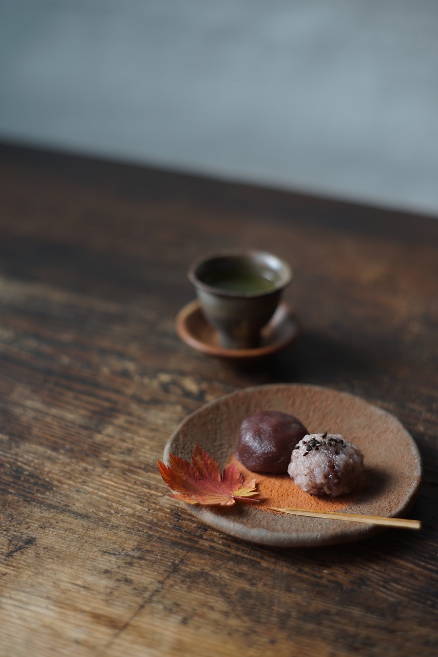 備前たたき小皿　Yoshiteru Takariki　ー赤飯おはぎー