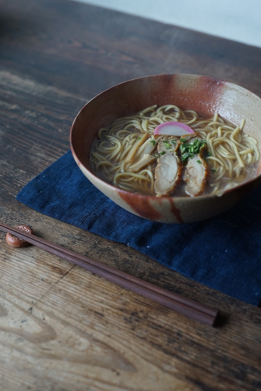 備前火襷どんぶり　Yoshiteru Takariki　ー笠岡ラーメンー