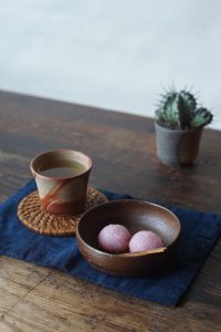 備前小鉢　YoshiteruTakariki　ー桜餅ー