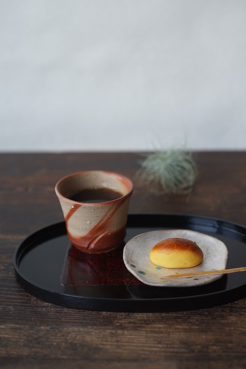 備前銀三彩豆皿 Sin Isezaki ースイートポテトー
