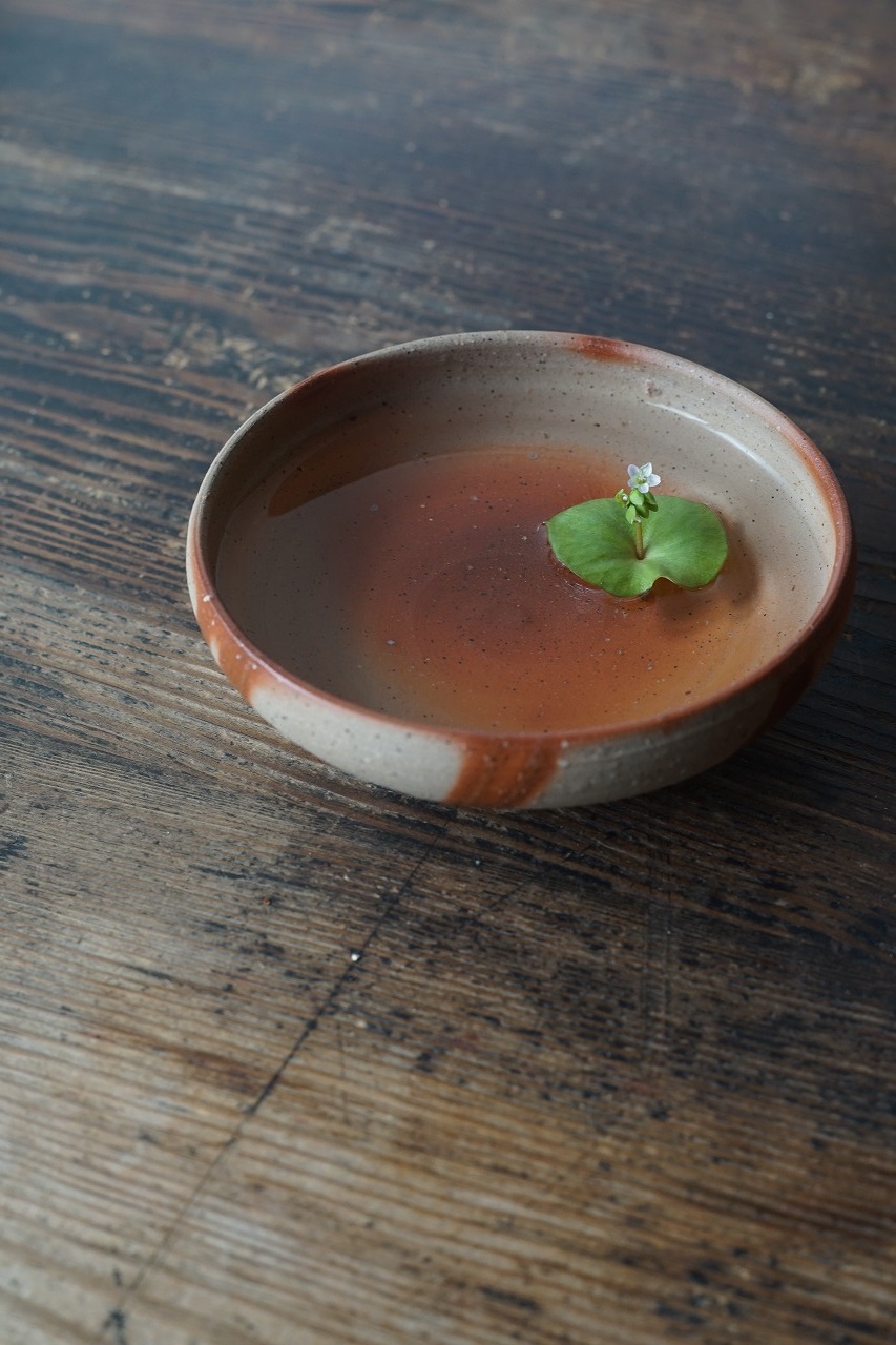 備前火襷小鉢　Yoshiteru Takariki　ーツキヌキヌマハコベー