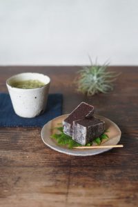 備前小皿　Takahiro Hosokawa　－きんつば－