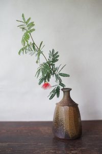 備前面取一輪花入　So Isezaki　－緋合歓－