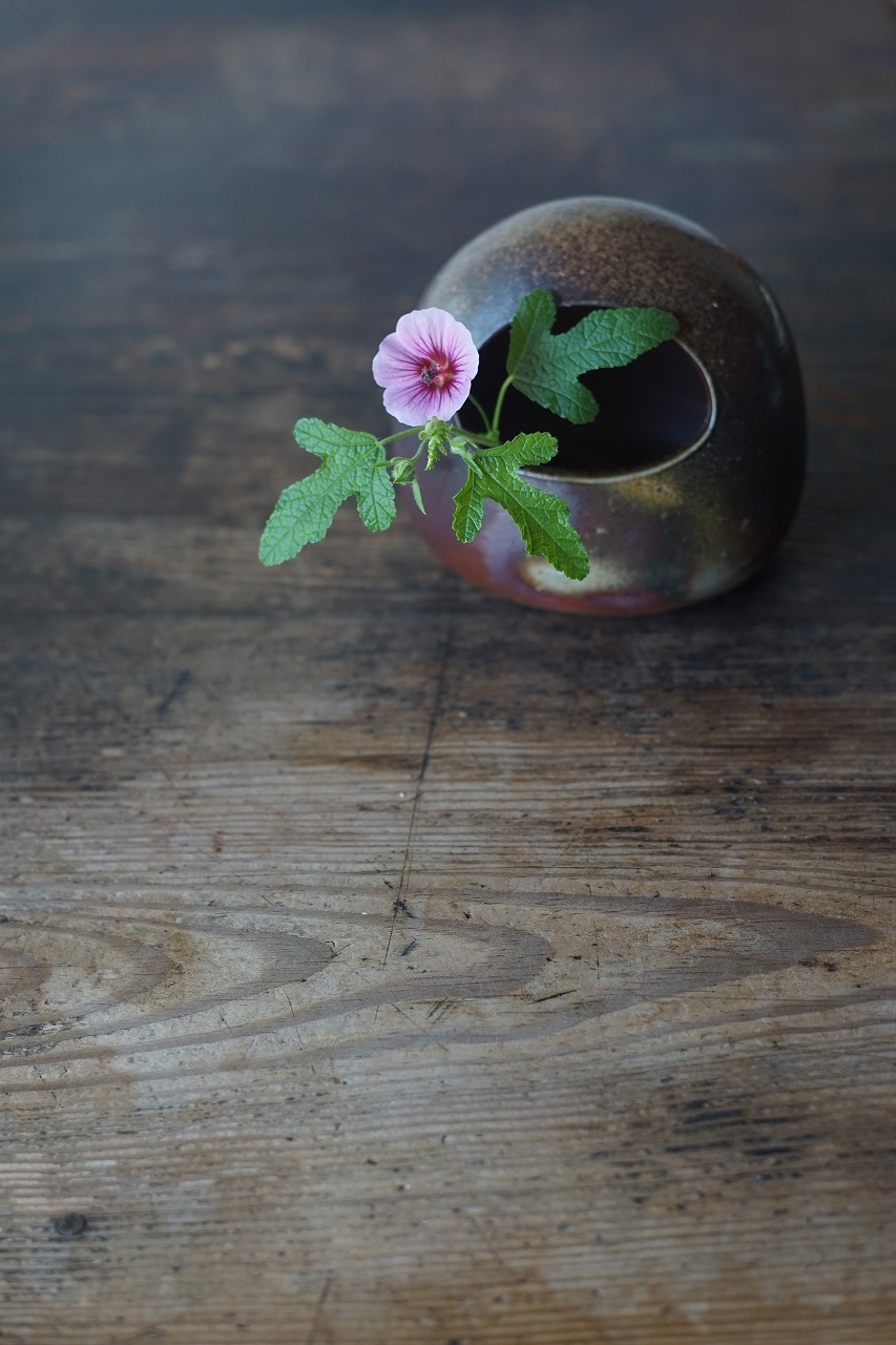 備前一輪花器　So Isezaki　－高砂芙蓉－