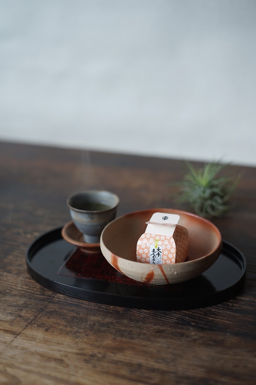 備前火襷小鉢　Yoshiteru Takariki　ー大手まんじゅうー
