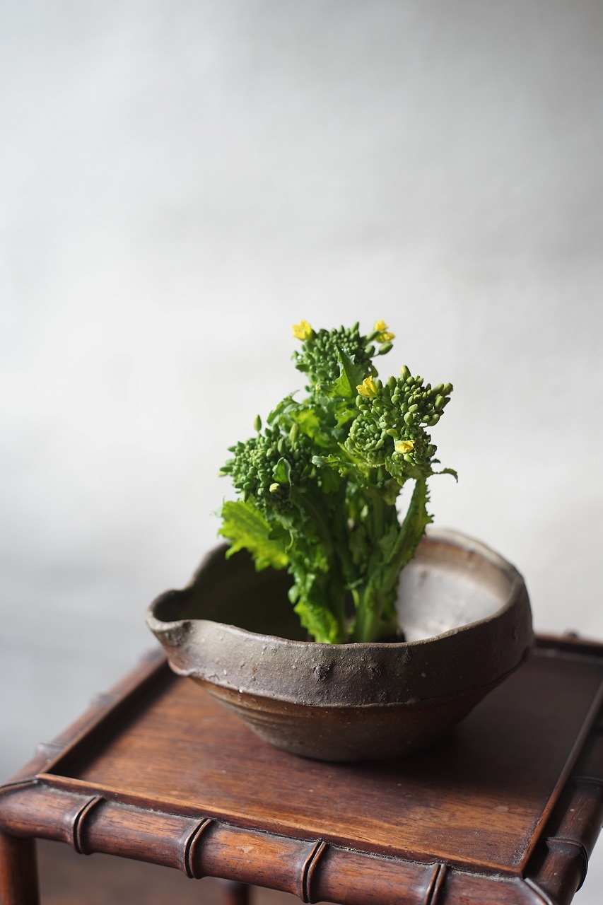 備前小擂鉢　Takahiro Hosokawa　ー菜の花ー