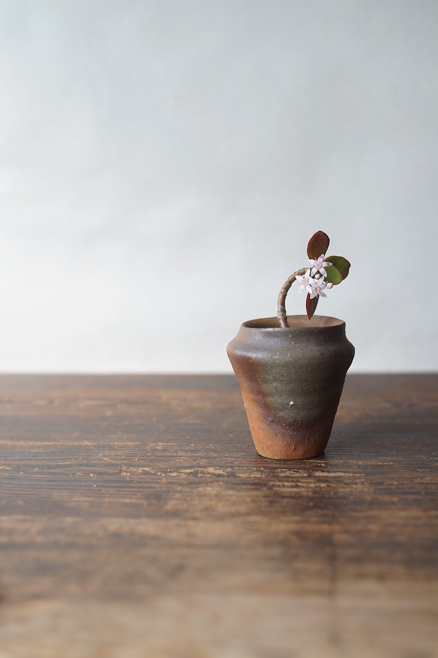 備前小壺　Yoshiteru Takariki　ー金のなる木ー