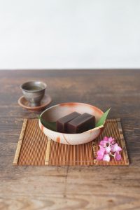 備前火襷小鉢　Yoshiteru Takariki　ー羊羹ー