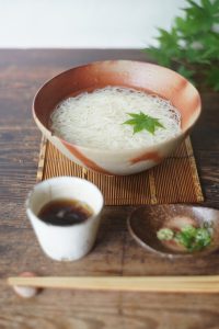 備前火襷麺鉢　Yoshiteru Takariki　－素麺－