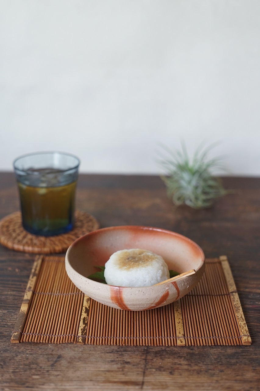 備前火襷小鉢　Yoshiteru Takariki　－粗搗き大福－