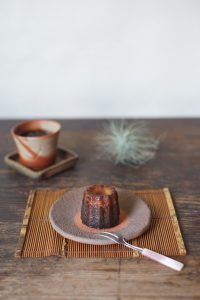 備前たたき小皿　Yoshiteru Takariki　－カヌレ－