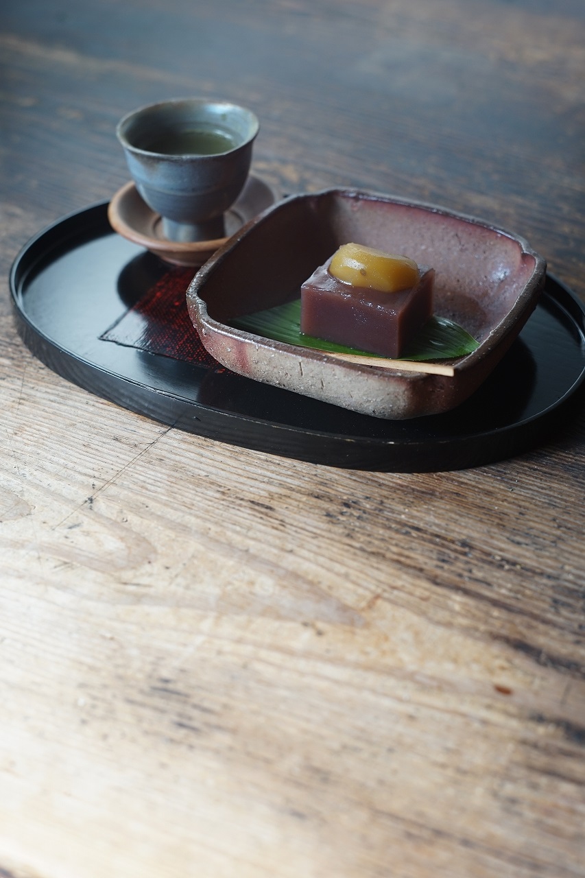 備前正方小鉢　Masahiko Kondo　－栗羊羹－