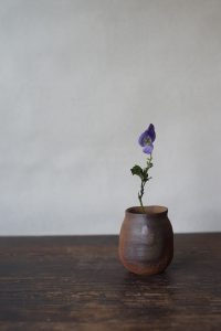 備前小壷　Yoshiteru Takariki　－鳥兜－