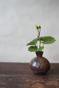 備前花入　Takuma Watanabe　－石蕗－