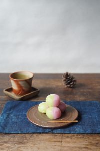 備前陶板　Yoshiteru Takariki　－三色団子－