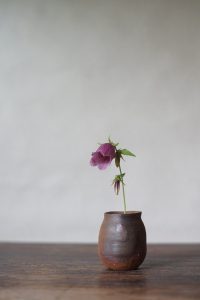 備前小壷　Yoshiteru Takariki　－蛍袋－