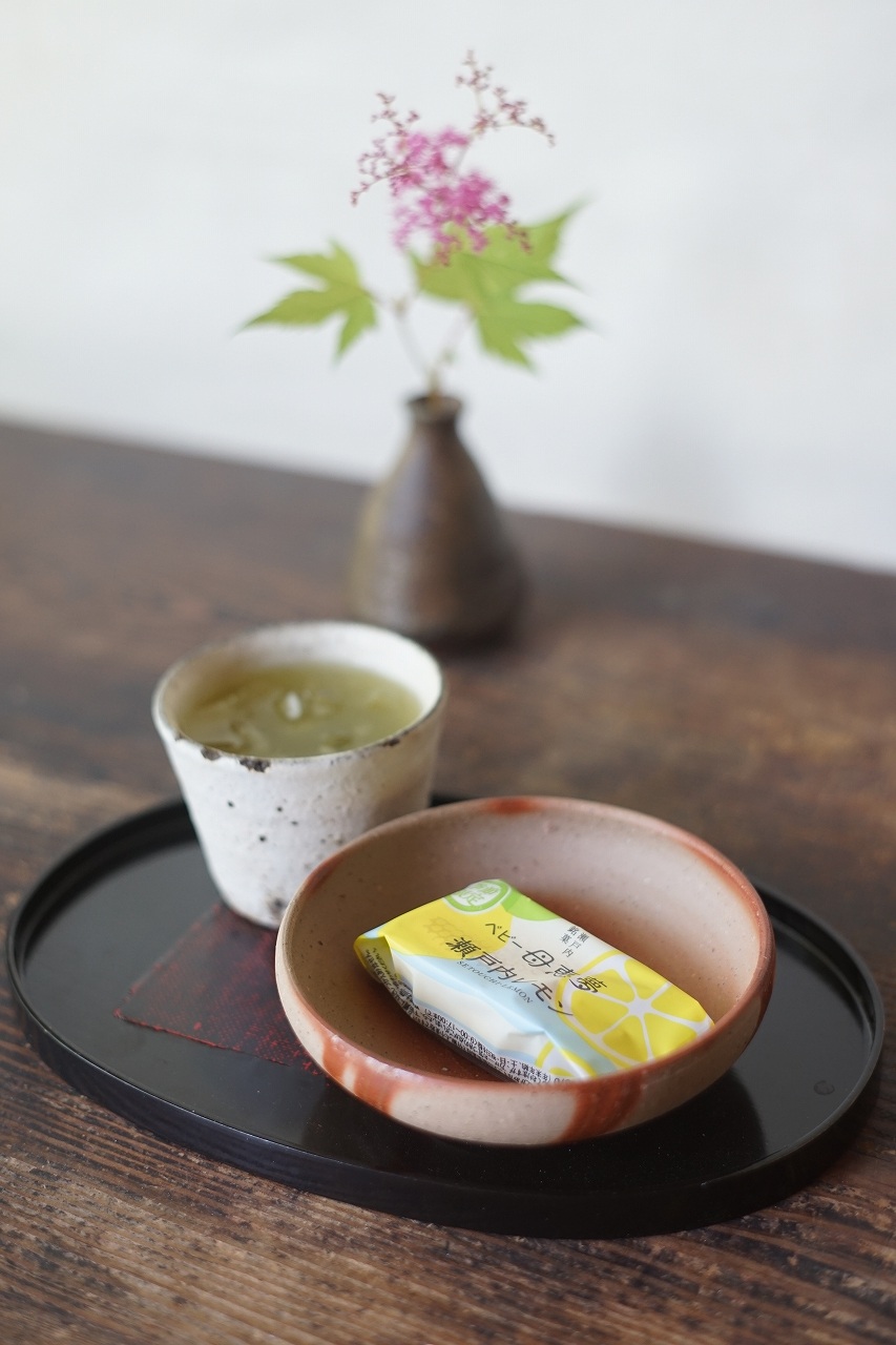 備前火襷小鉢　Yoshiteru Takariki　－母恵夢　瀬戸内レモン－