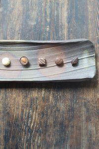 備前しのぎ長方皿　Naoki Yokoyama　－バレンタインチョコ－