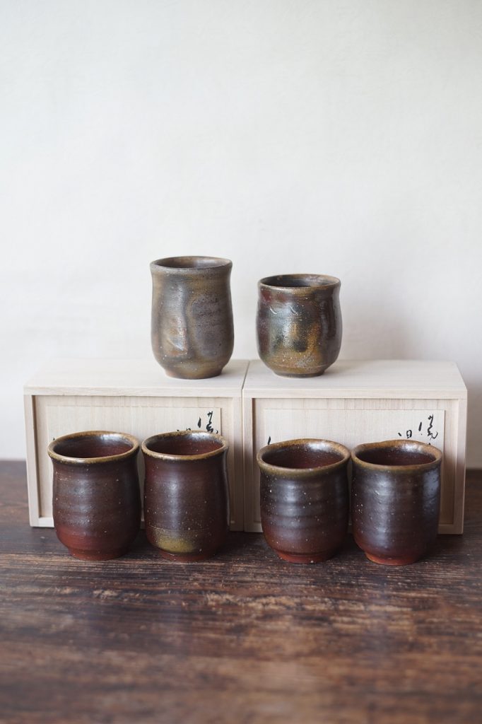 日常使いや贈り物におすすめ、備前焼の湯呑セット・湯呑