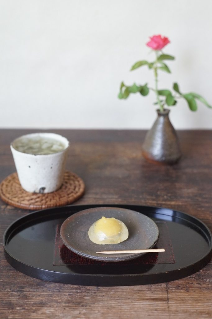 伊部小皿 屋代剛右 -栗くず餅-